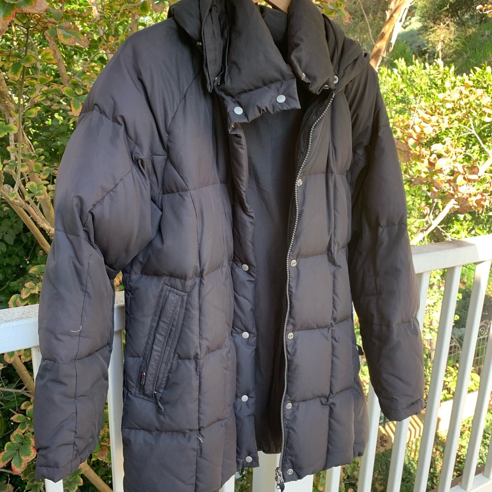 Down Black 3/4 Coat